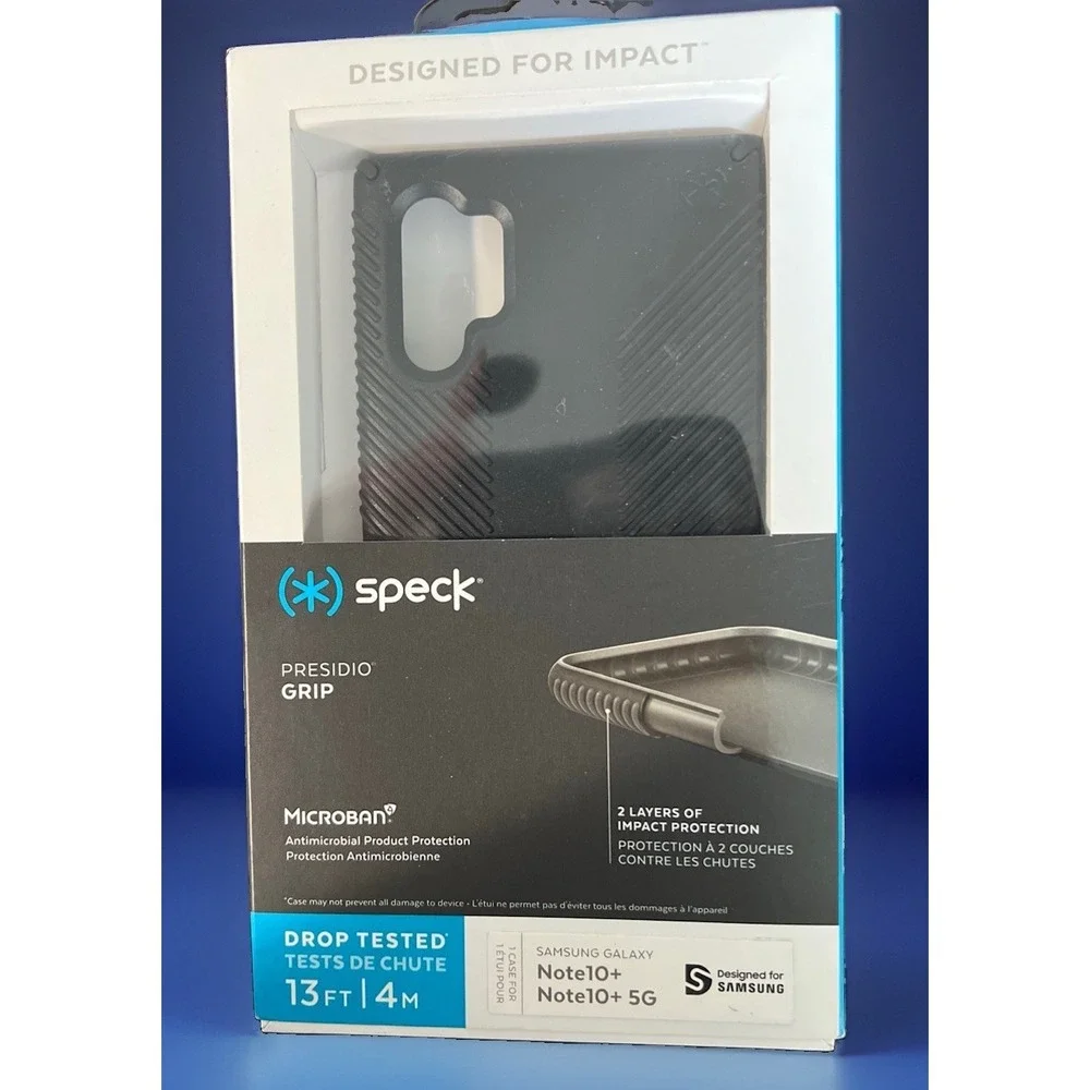 Speck Presidio Grip Hardshell, Samsung Galaxy Note10+ (Note10+ 5G) Black NIB